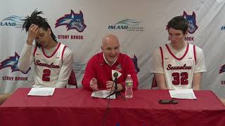 Stony Brook Mens Basketball Postgame Press Conference  Dec 18 2022 [upl. by Sesmar]