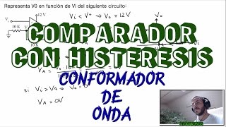 Comparador con histéresis  Amplificador Operacional  Conformador de onda [upl. by Ranchod]