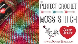 How to Crochet Moss Stitch [upl. by Salkcin]