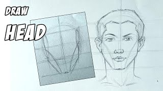 Learn to draw head with Loomis Method  step by step Arc Image headdrawing head [upl. by Nnayllek]