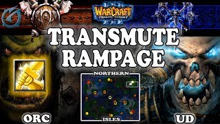 Grubby  Warcraft 3 TFT  130  ORC v UD on Northern Isles  Transmute RAMPAGE [upl. by Aisinoid]