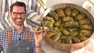 How to Make Dolmades  Stuffed Grape Leaves [upl. by Ellevart789]