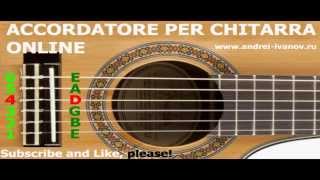 ACCORDATORE PER CHITARRA ACCORDARE LA CHITARRA ONLINE ACUSTICA con corde standard e accordi EBGDAE [upl. by Amahcen]