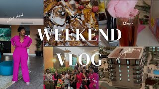 WEEKEND VLOG Galentine’s Brunch amp Apartment hunting [upl. by Airtina]