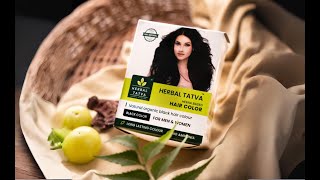 Herbal Tatva Natural Black Hair Colour  Henna Based Hair Colors for Men amp Women [upl. by Venator215]