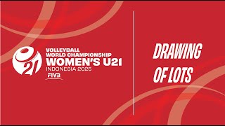 FIVB Volleyball Women’s U21 World Championship  Drawing Of Lots [upl. by Gnilrets]