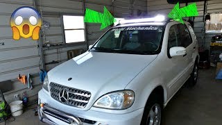 AUXBEAM LED LIGHT BAR Install on Mercedes Product Review [upl. by Hiltner237]