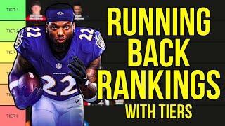 Top 20 Running Back Rankings amp Tiers  2024 Fantasy Football [upl. by Nirihs]