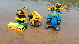 Heavy Loading Panjabi Lory And Damper Accident River Pulling Out JCB MacineAB HAPPY KIDS [upl. by Adnohsal]