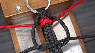 Crisscrossed paracord keychain [upl. by Neenej]