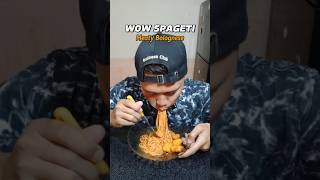 Wow Spageti meaty bolognese ASMR mukbang food [upl. by Woodsum]