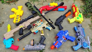 Collecting 7 Sniper Rifles AK47 GUN NERF GUN NERF SNIPER RIFLE M16 GUN NERF MEGA DUAL STRIKE MP5 GUN [upl. by Aihset]