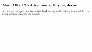 135 Advection diffusion decay [upl. by Arammahs]