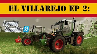 Farming Simulator 22 Lets Play El Villarejo Episode 2  Getting the Grass off the Big Field [upl. by Shaum925]