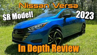 2023 Nissan Versa SR Start Up Test Drive amp In Depth Review [upl. by Ahserak]