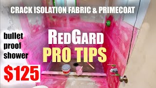 Waterproof Shower for less than 125  RedGard PRO TIPS and Instructions for a bulletproof Install [upl. by Tillman39]