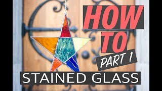 Stained Glass Tutorial Part 1 Drawing and glass cutting [upl. by Eniksre945]