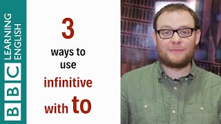 3 ways to use infinitive with to  English In A Minute [upl. by Naitsyrk]