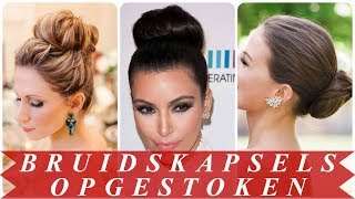 Stoere bruidskapsels half opgestoken 2018 [upl. by Esinwahs]