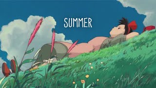 pov youre laying in grass on a peaceful summer day Ghibli playlist [upl. by Lemar121]