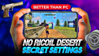 No Recoil 🔐 DesertEagle Headshot 😳 Tricks  Settings ⚙️ Batter Then Pc 🖥️ Freefire [upl. by Assanav]