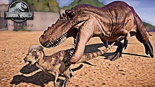 TREX SUE amp Nanotyrannus in Jurassic World Evolution  Dinosaurs Fights Hunts Breakout [upl. by Aikaz480]