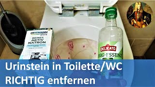 Urinstein in Toilette  WC RICHTIG entfernen [upl. by Ecyak]