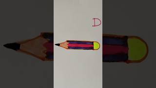 D LETTER DRAWING  ENGLISH LETTER DRAWING  MEENA POTDARalphabetart letterdrawing art drawing [upl. by Akemehs119]