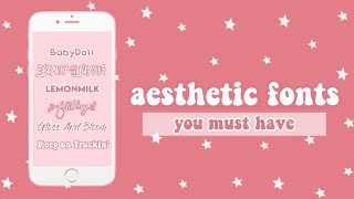 Popular Aesthetic Fonts You Must Have ¦ Editing Font on DaFontcom 2021 [upl. by Selle571]