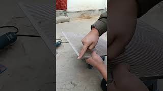 Angle grinder tile chamferviralvideo youtubeshorts [upl. by Etyak]