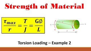 Strength of Materials Part 13Torsion Equation Example  Angle of Twist [upl. by Whyte163]