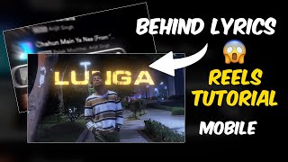 TRENDING REELS TUTORIAL BEHIND LYRICS  PRANAV PG [upl. by Aerdnna]