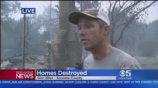 Glen Ellen Resident Talk About Escaping Fire In Sonoma County [upl. by Airdna170]