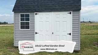 10x12 Lofted Garden Shed  NE Sheds [upl. by Gnet502]