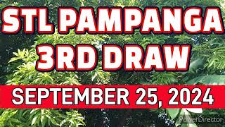 STL PAMPANGA RESULT TODAY 3RD DRAW SEPTEMBER 25 2024 8PM  WEDNESDAY [upl. by Cagle5]