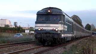 Passage de trains Corail aux abords dAbbeville le 18 ocotobre 2018 [upl. by Aimahc]