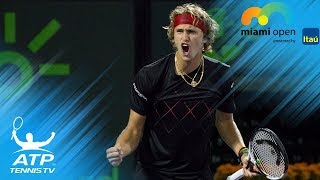 Isner Zverev storm into final  Miami Open 2018 SemiFinal Highlights [upl. by Yoccm619]