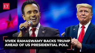 Vote for Trump if… Vivek Ramaswamy backs Donald Trump with fiery speech at RNC [upl. by Inal]