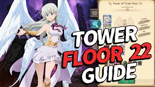 New Tower of Trials Floor 22 Guide Goddess Liz Stall Gimmick  The Seven Deadly Sins Grand Cross [upl. by Nauqaj]