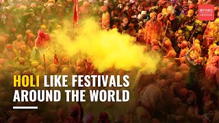 Holi Around the World Vibrant Festivals You WONT Believe Its not just India [upl. by Mayor484]