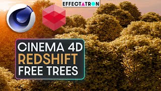 C4D Tutorial  Now with Redshift Drag and Drop Trees New Free Assets Make a Forest EZ Clap [upl. by Had]