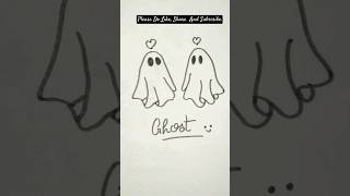 251 cute ghost drawing trending ytshortsindia virralyoutubevidio ghost [upl. by Ryter]