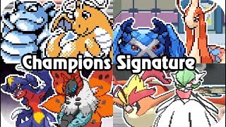 Evolution of Champion Signature Pokémon Battles 1996  2018 [upl. by Ibbob462]