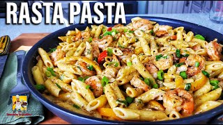 Jerk Shrimp Rasta Pasta Recipe 2022  Pasta Recipes  How to make pasta sauce  Chaz’s Cuisines [upl. by Daffie]