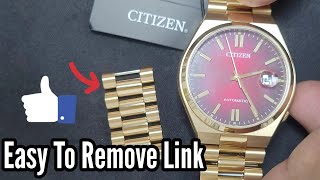 How To Remove Link CITIZEN Watch Automatic TSUYOSA [upl. by Arvo]