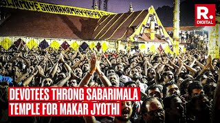 Devotees throng Keralas Pamba to see Makara Jyothi at Sabarimala temple [upl. by Ahsii]