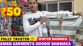 ₹22₹26₹28 BD Tshirt wholesaler kolkataHoodieSweatshirtHoodiewinter dhamakaAman Garments [upl. by Ruhtra]