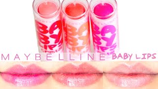 Maybelline Baby Lips Crystal Lip Swatches [upl. by Ecylla844]