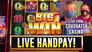 HUGE HANDPAY on Pompeii Live Slot Play from Coushatta Casino [upl. by Iur51]