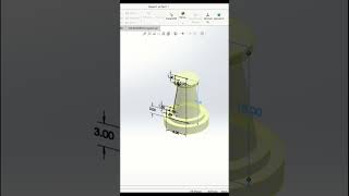 Revolved Bose Base in SolidWorks  Design a perfect 3D of Chess Member Pawn solidworks [upl. by Ecnaret]